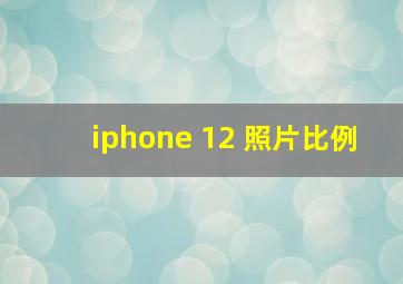 iphone 12 照片比例